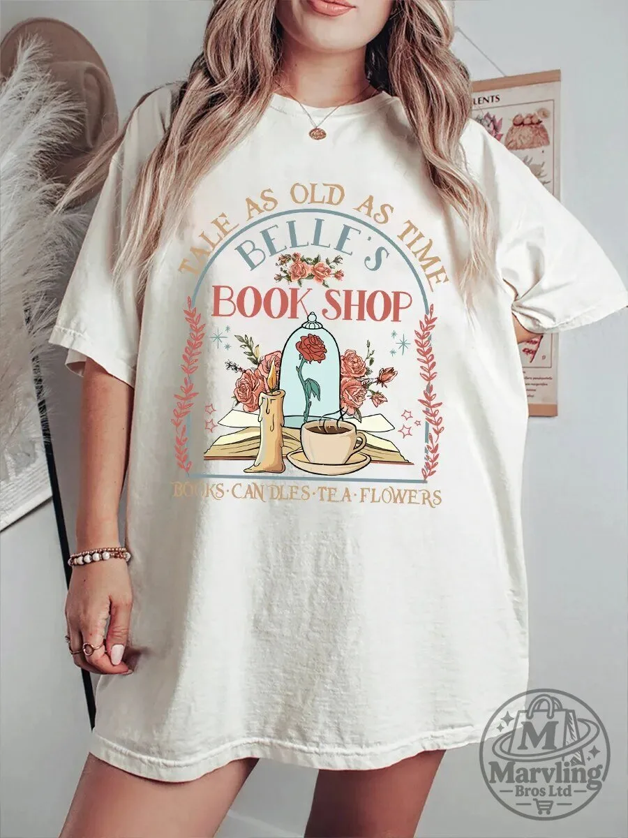 Belle's Book Shop T-Shirt - As Old As Time from Beauty and the Beast