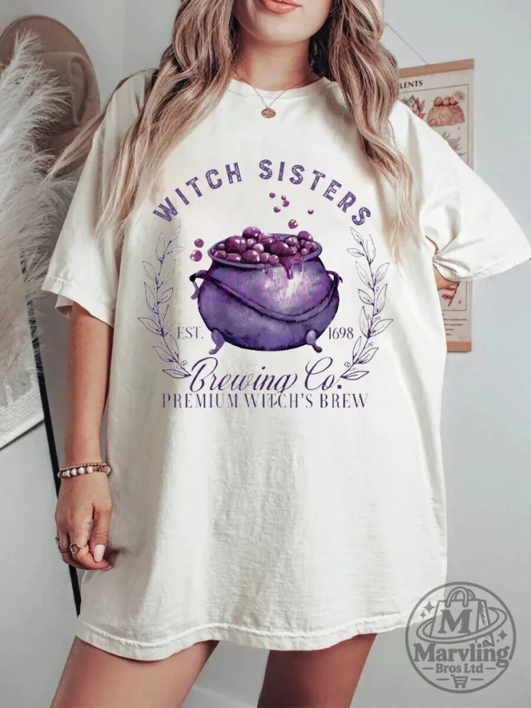 Witch Sisters Brewing Company Premium Witch's Brew Halloween T-Shirt